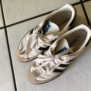 Adidas White and Black sambas sneakers